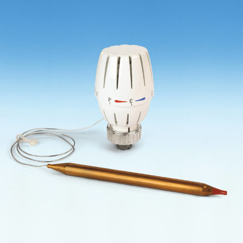 107LKIT termostathoved med dykrør til minishunt 1-kreds gulvvarmesystem